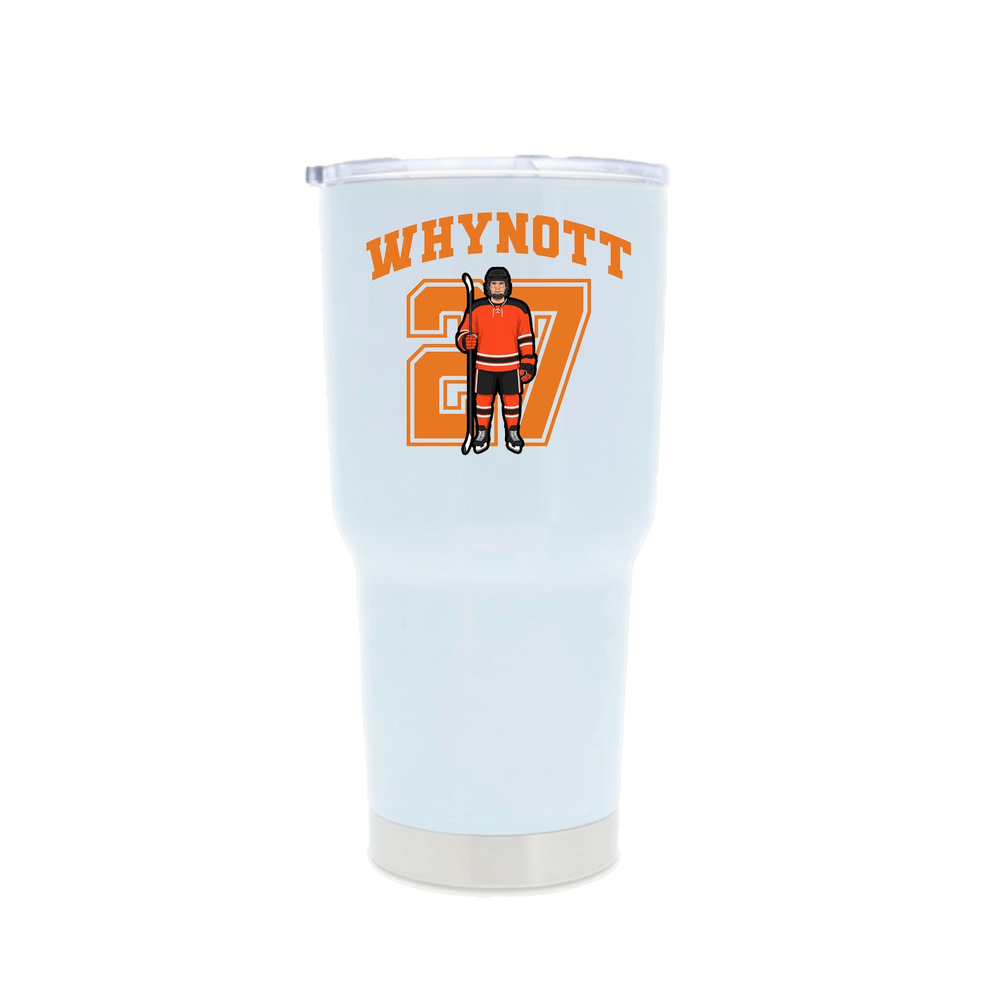 30oz Stainless Steel Tumbler — Number in White