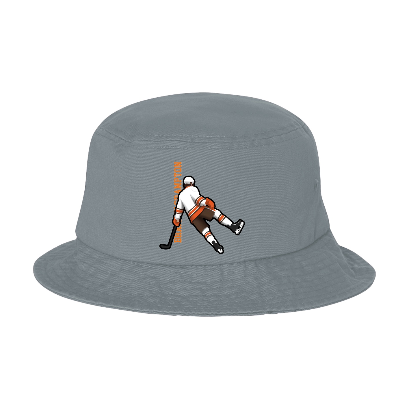 Bucket Cap — Name Vertical in Grey