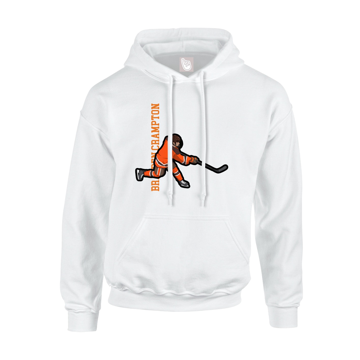 Hoodie — Name Vertical in White