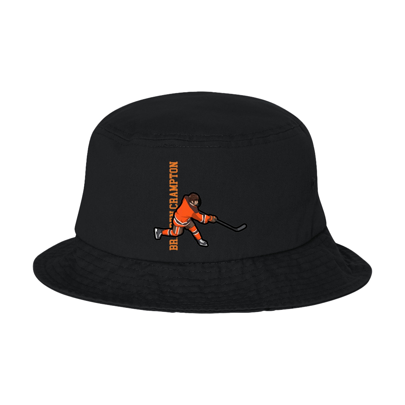 Bucket Cap — Name Vertical in Black