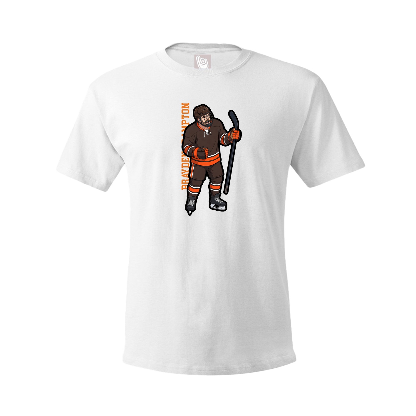 Tee — Name Vertical in White