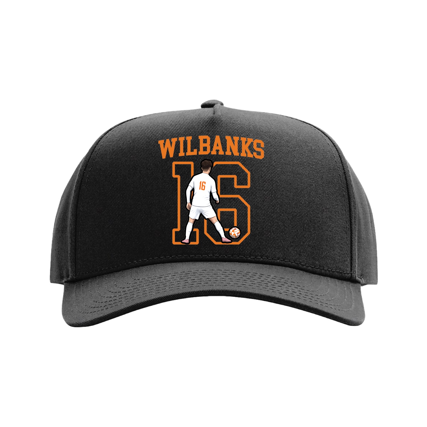 Full Fabric Five-Panel Champ Cap — Shirsey in Black