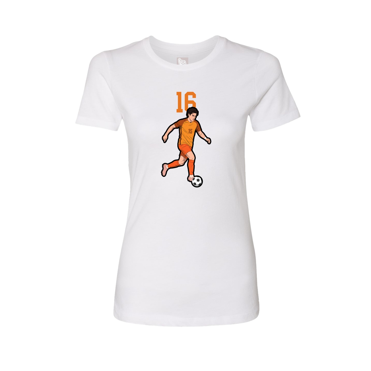 Fitted Women's Tee — Number Top in White