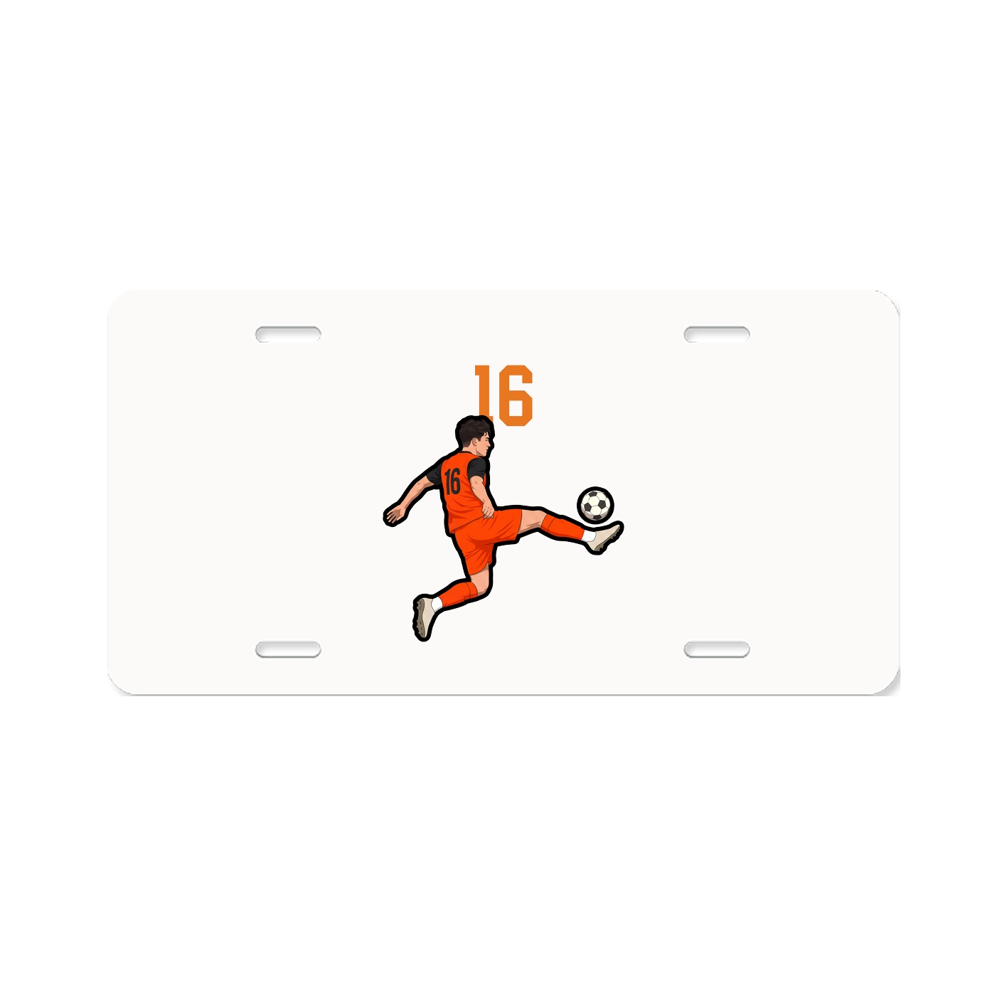 License Plate — Number Top in Classic