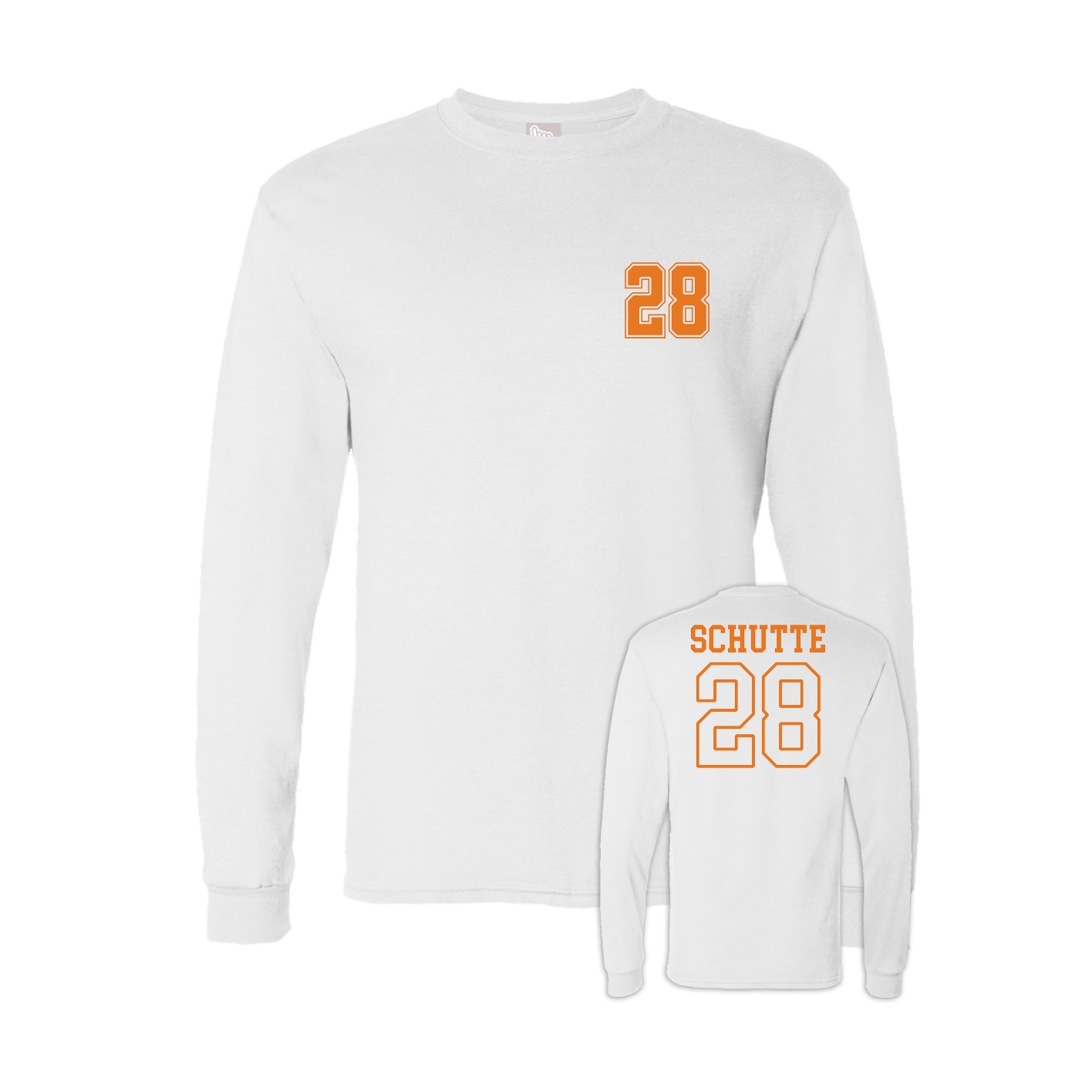 Long Sleeve Tee — Chest Back in White