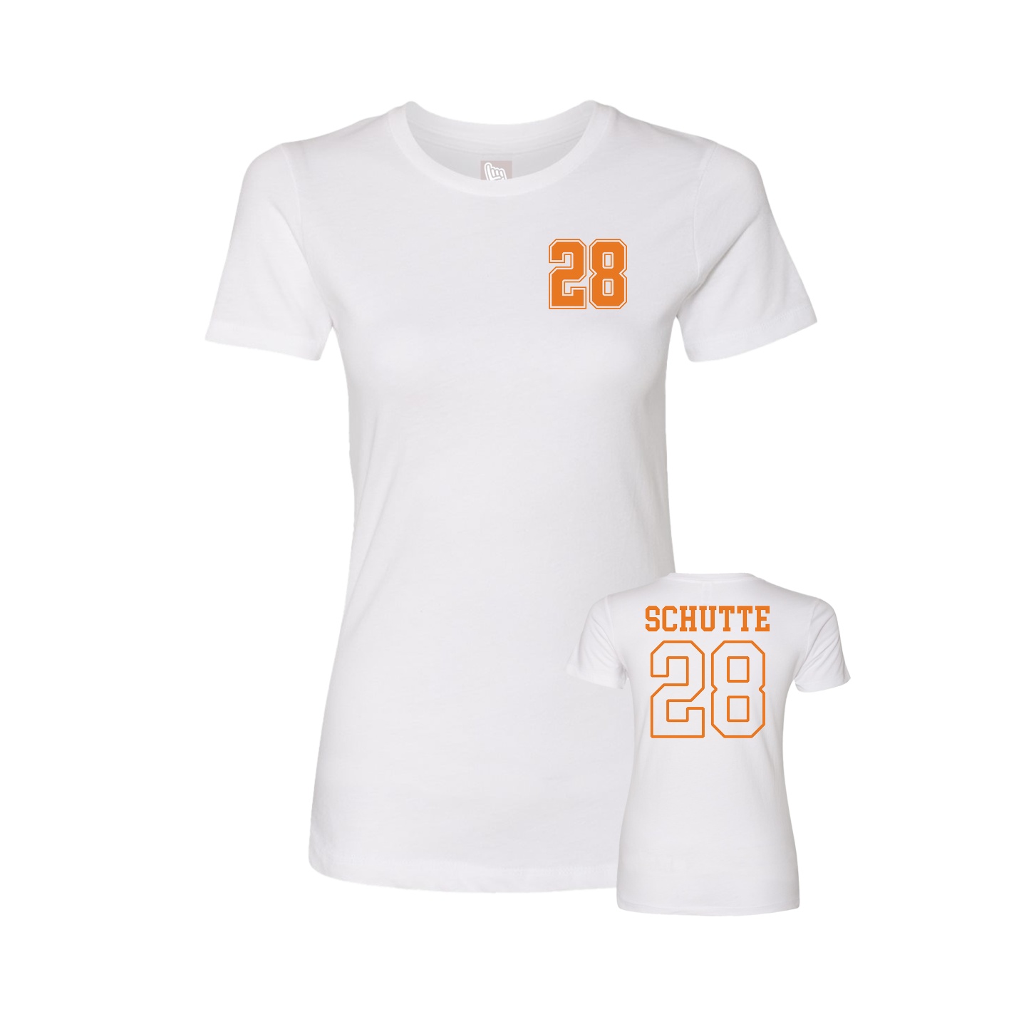 Womens Tee — Chest Back in White