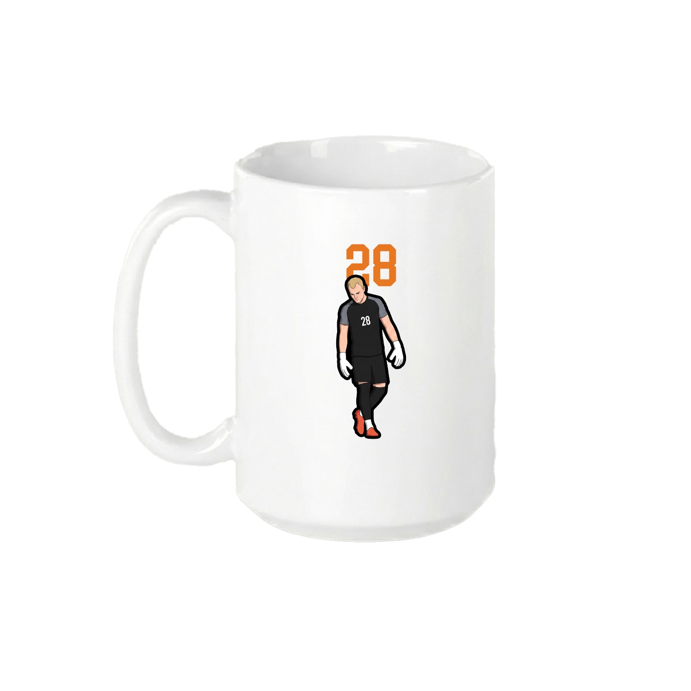 15oz Coffee Mug — Number Top in White