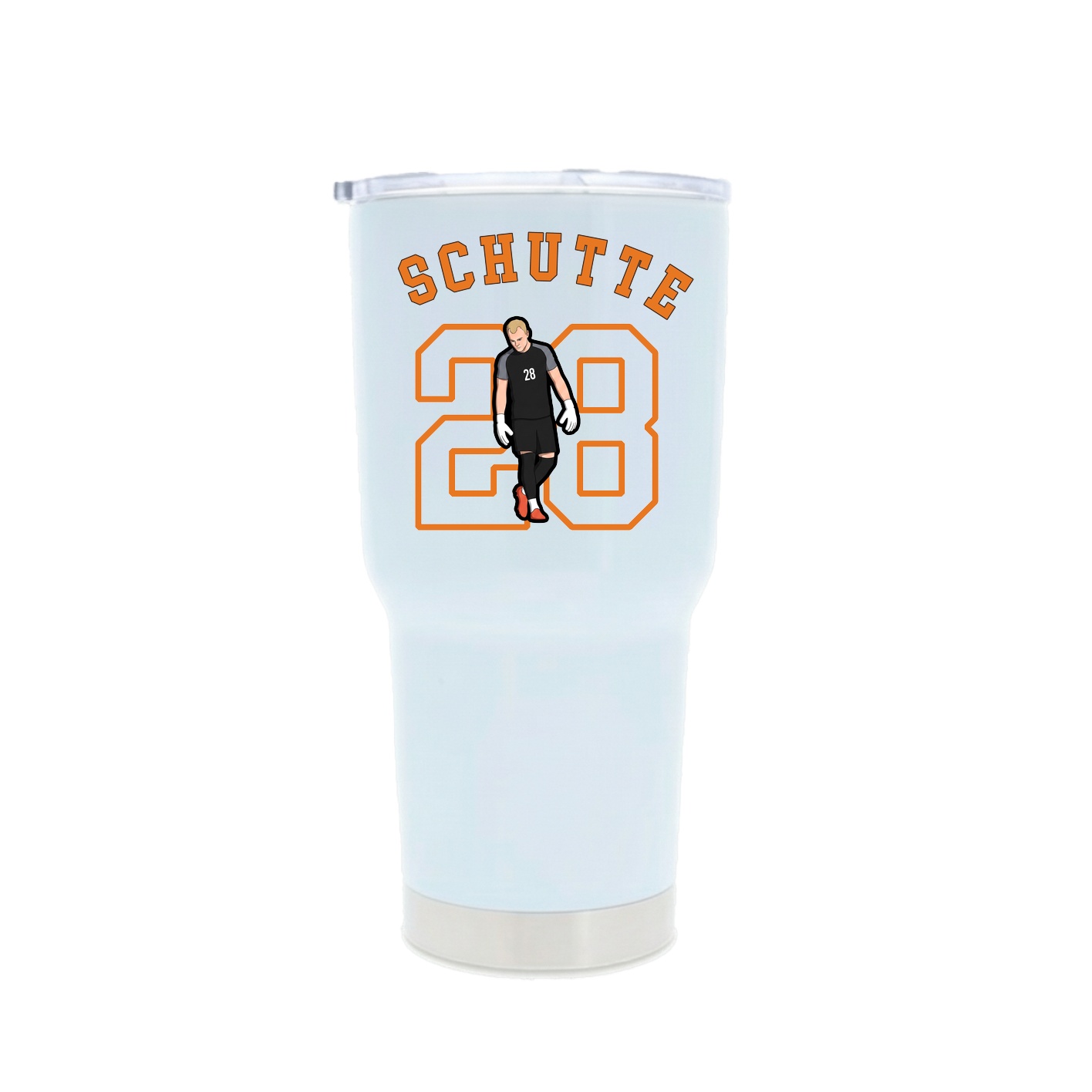 30oz Stainless Steel Tumbler — Shirsey Arch in White