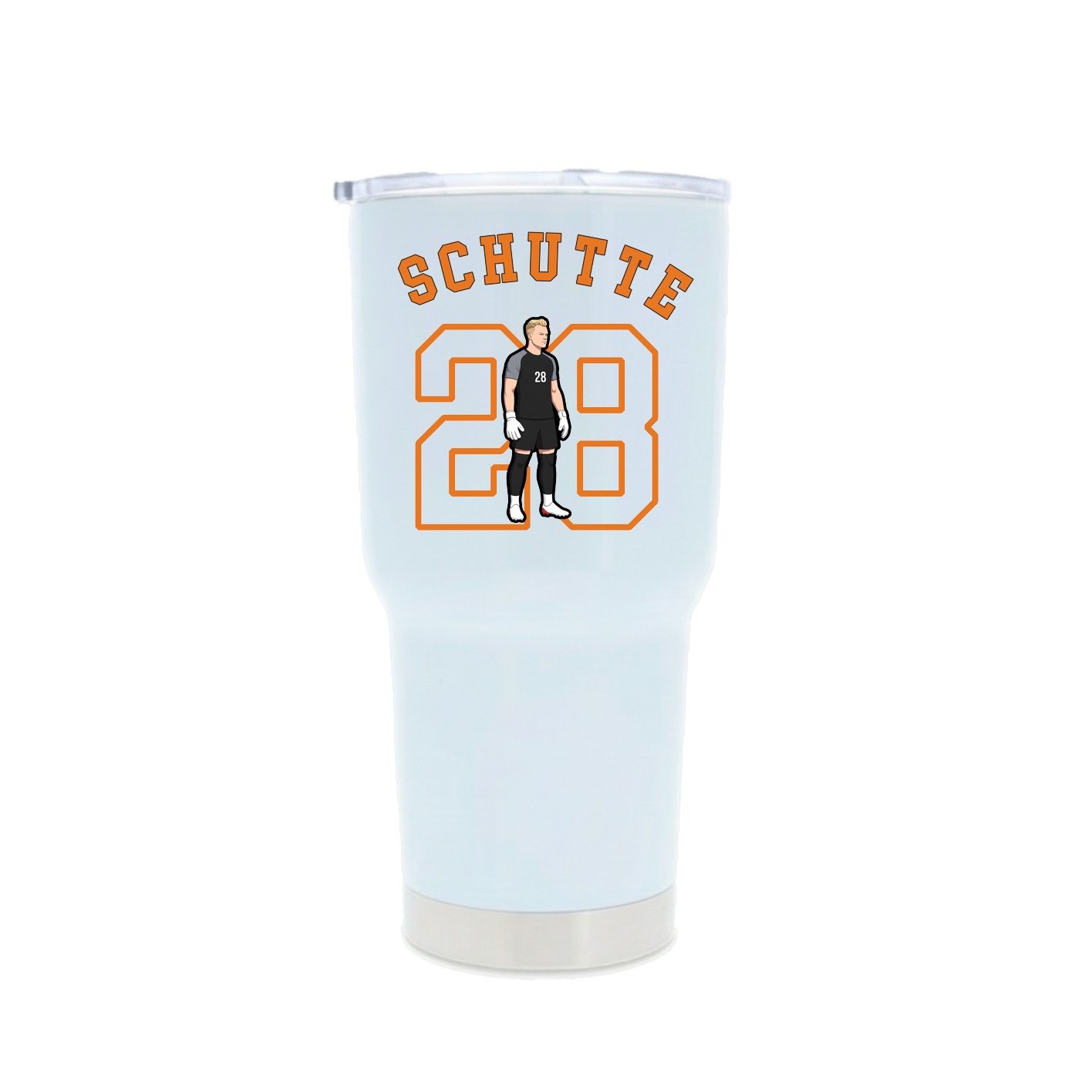 30oz Stainless Steel Tumbler — Shirsey Arch in White