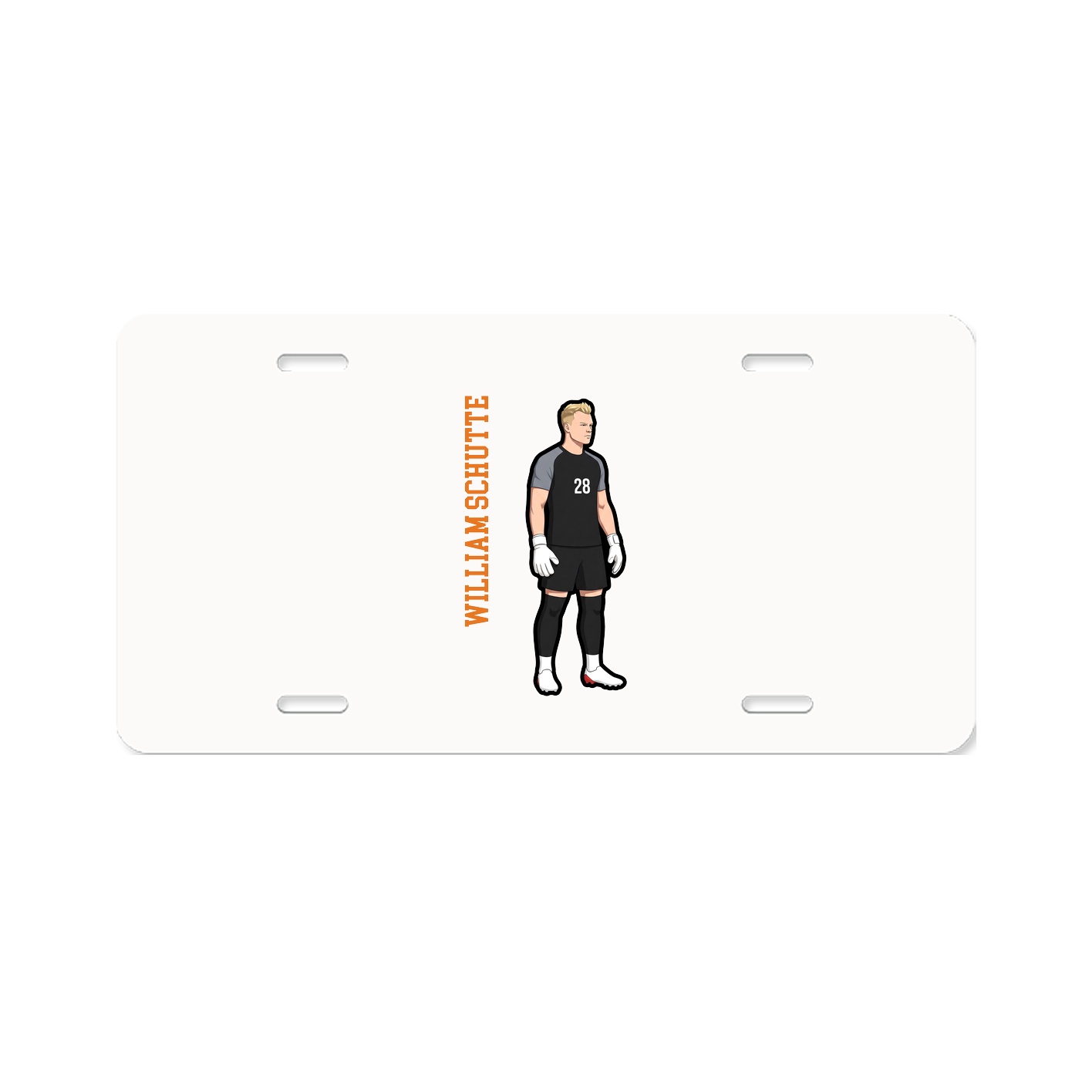 License Plate — Name Vertical in Classic