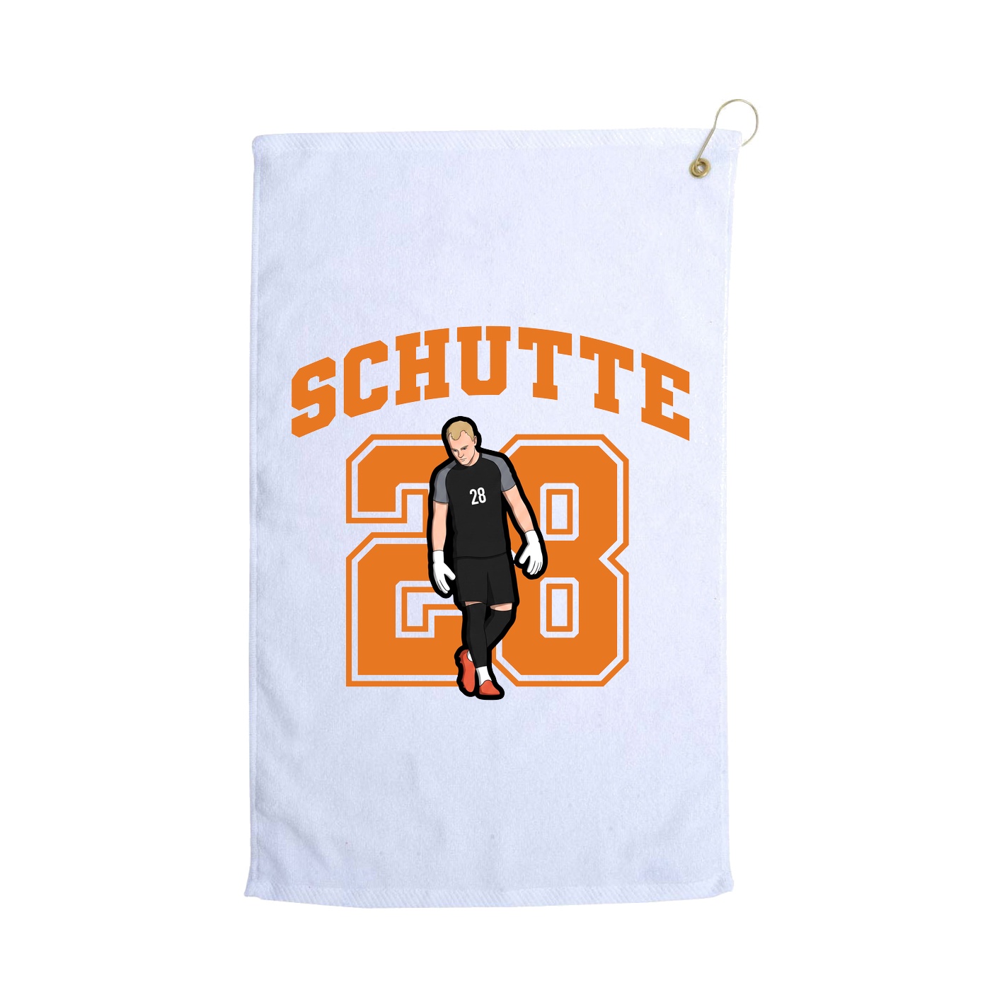 Golf Towel — Number in White