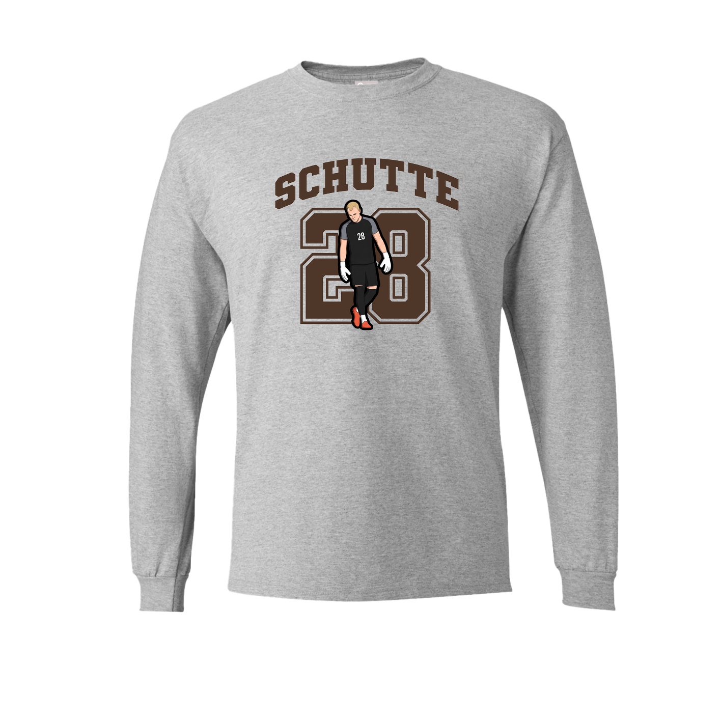 Long Sleeve Tee — Number in Grey