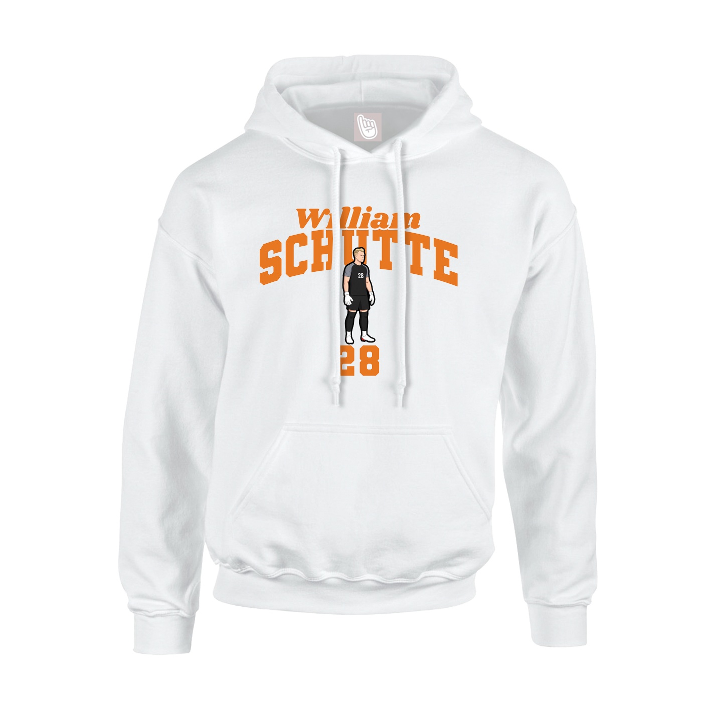 Hoodie — Signature Arch in White