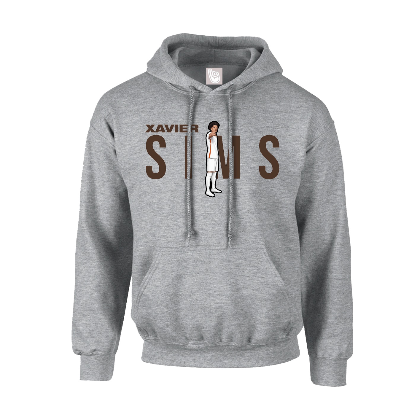 Hoodie — Player Name in Grey