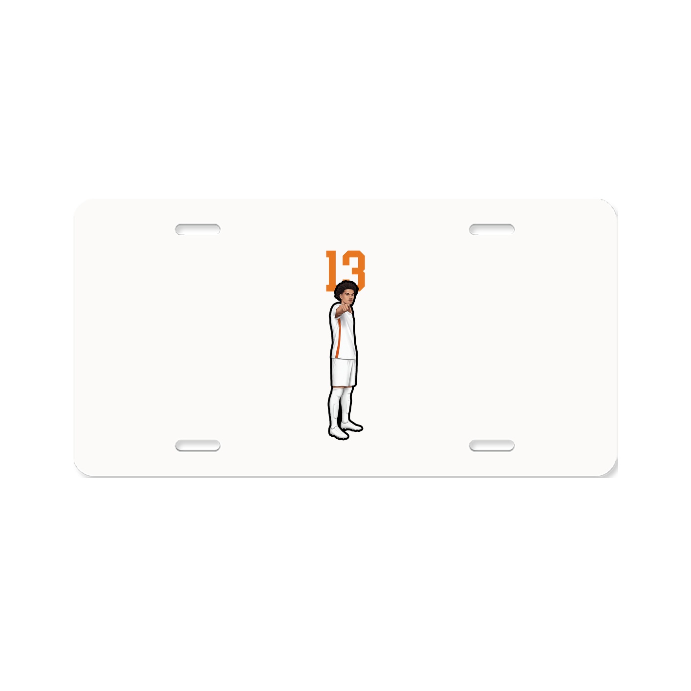License Plate — Number Top in Classic