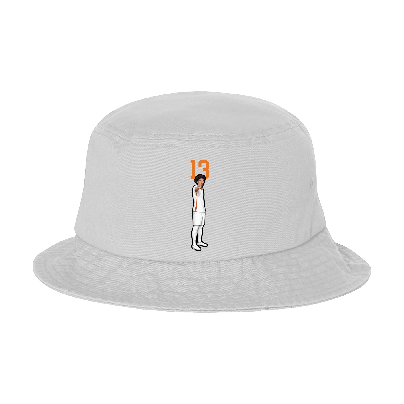Bucket Cap — Number Top in White