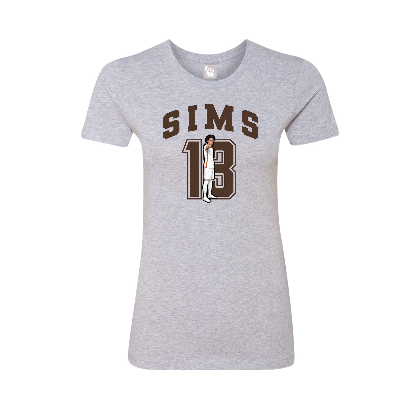 Fitted Women's Tee — Number in Grey