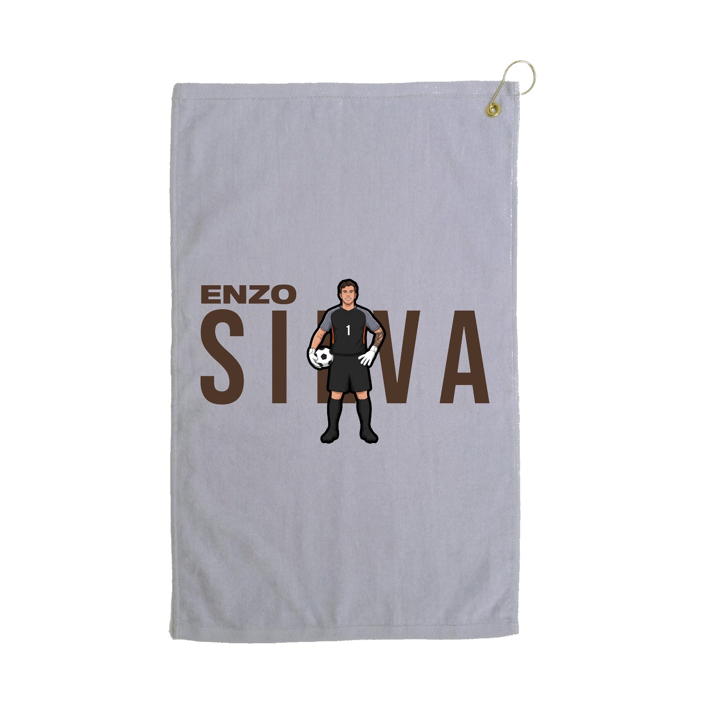 Golf Towel — Player Name in Grey
