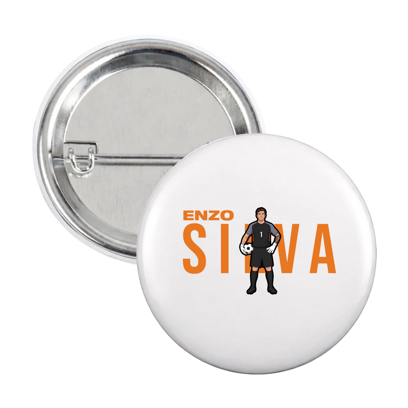 Game Day Button — Player Name in White