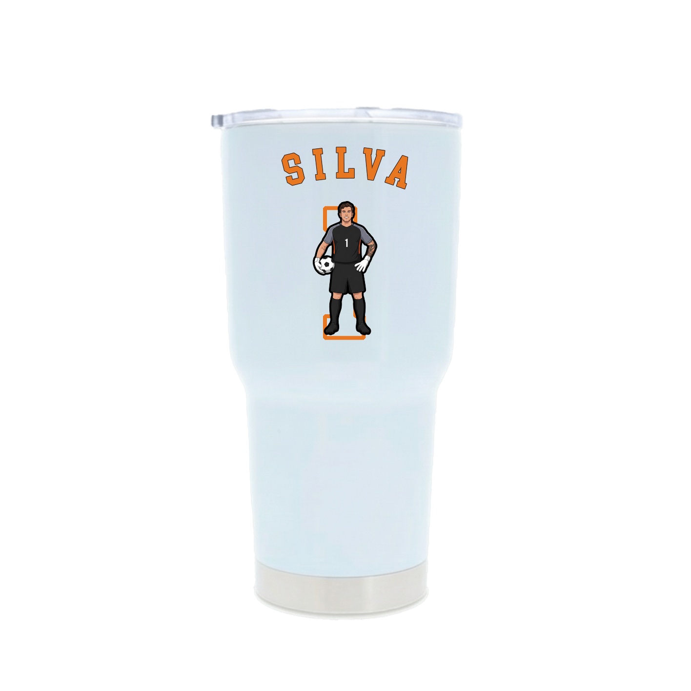 30oz Stainless Steel Tumbler — Shirsey Arch in White