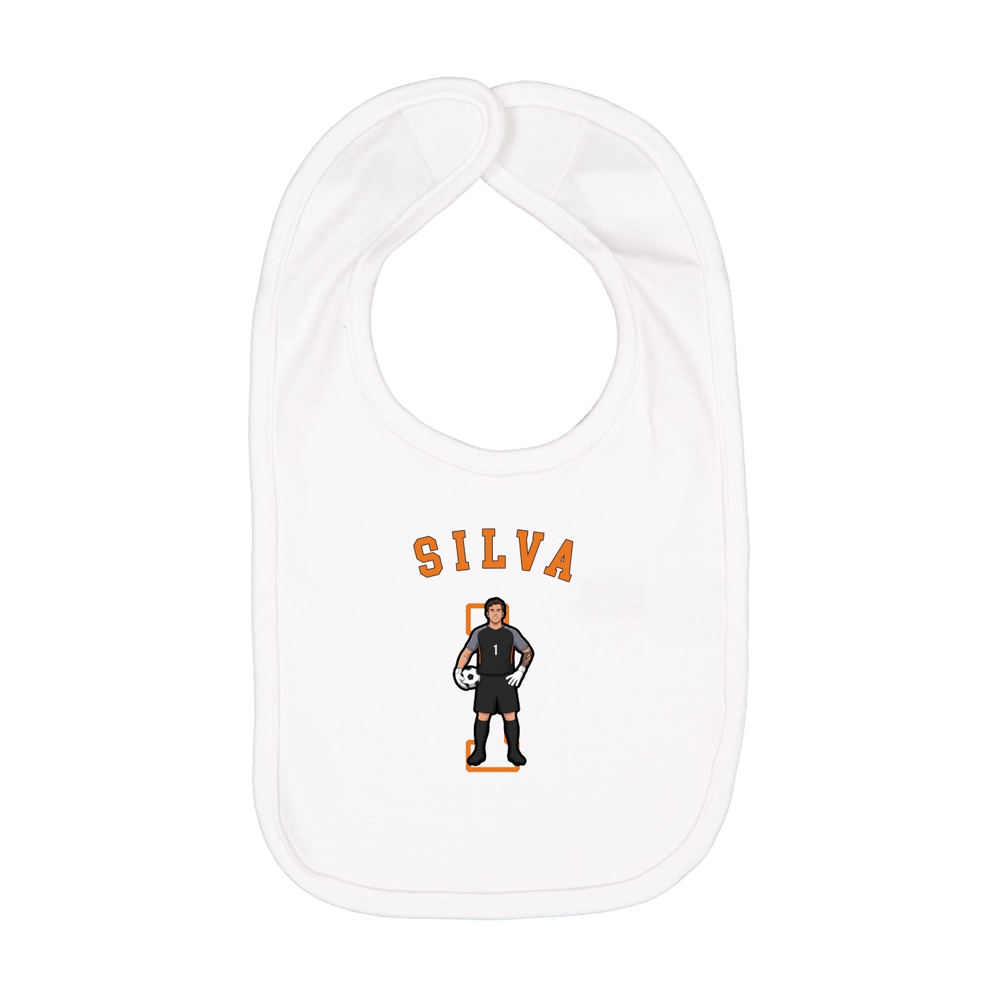 Infant Bib — Shirsey Arch in White