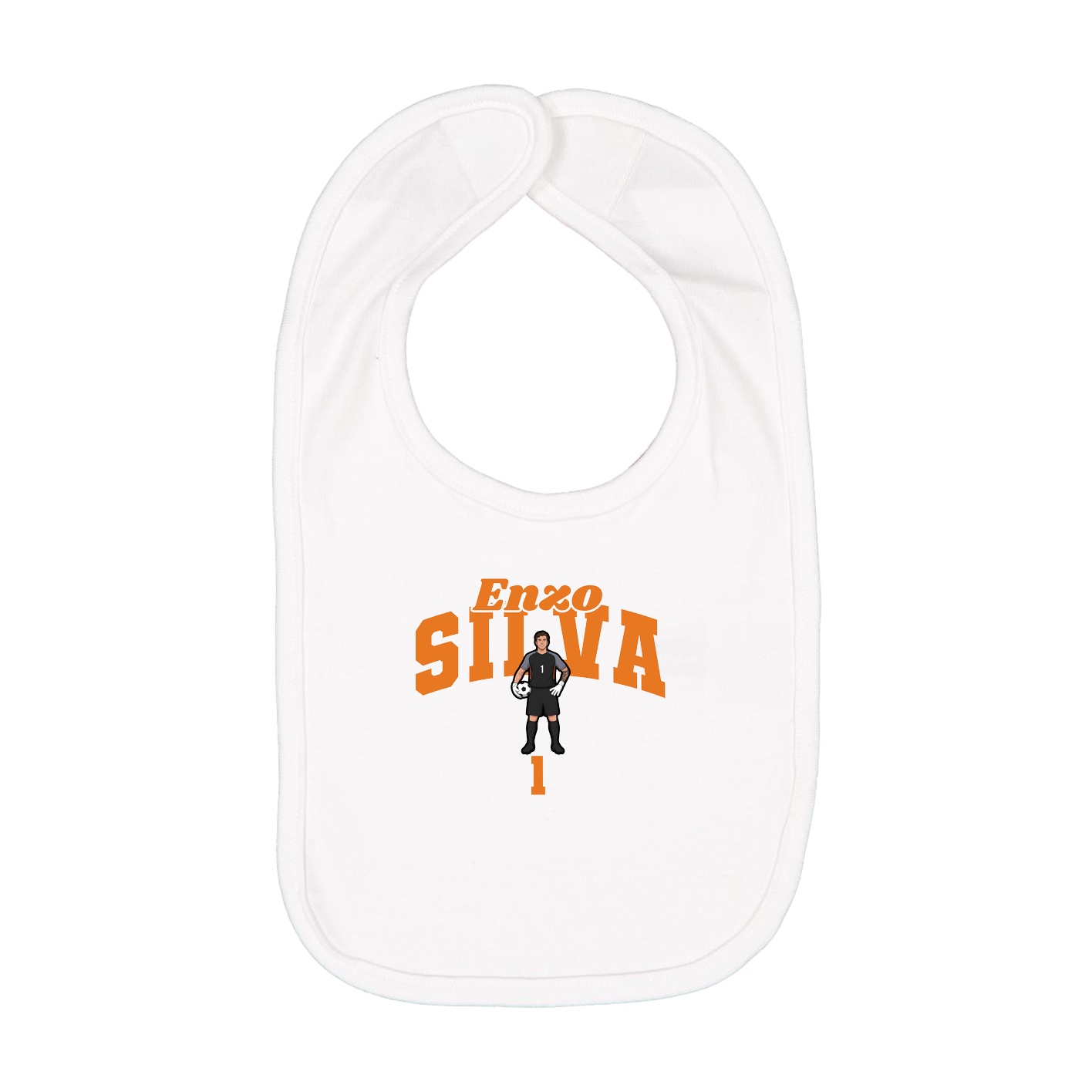 Infant Bib — Signature Arch in White