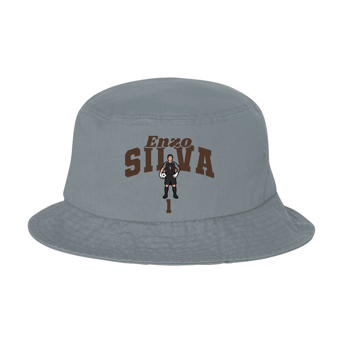 Bucket Cap — Signature Arch in Grey