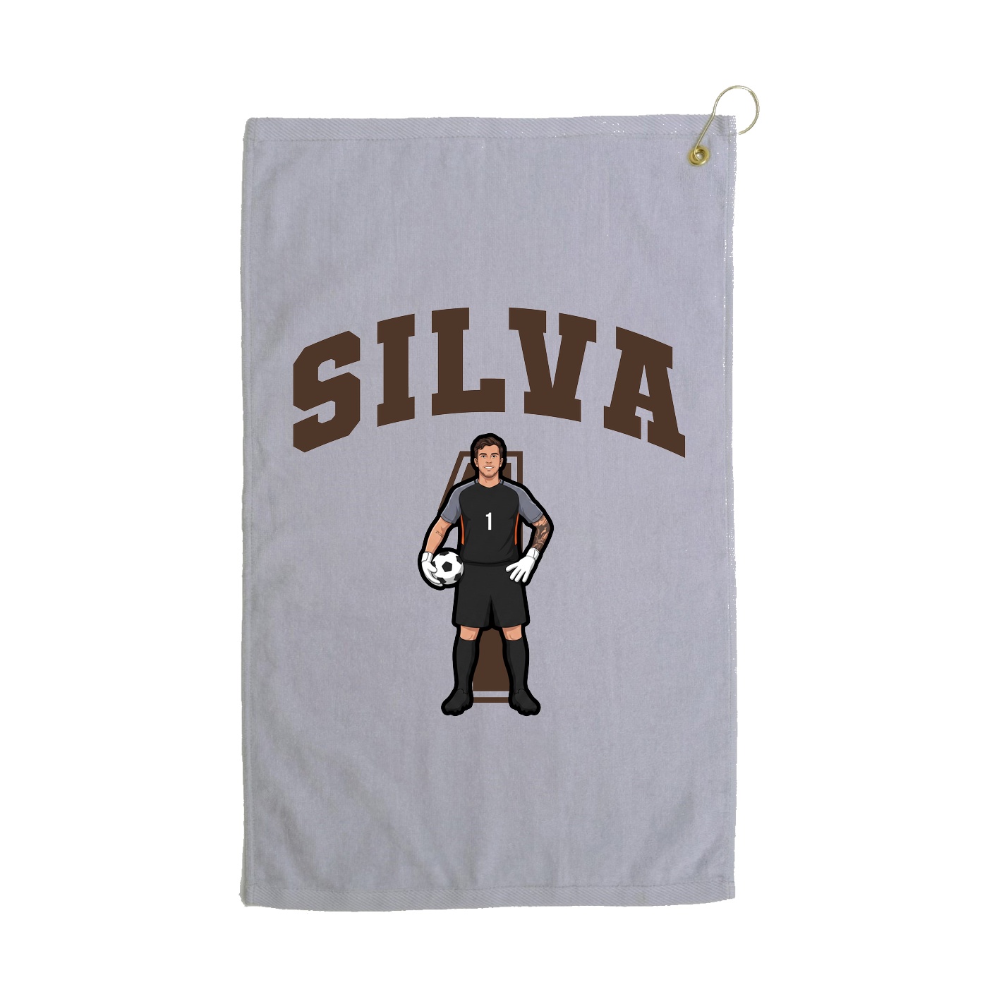 Golf Towel — Number in Grey