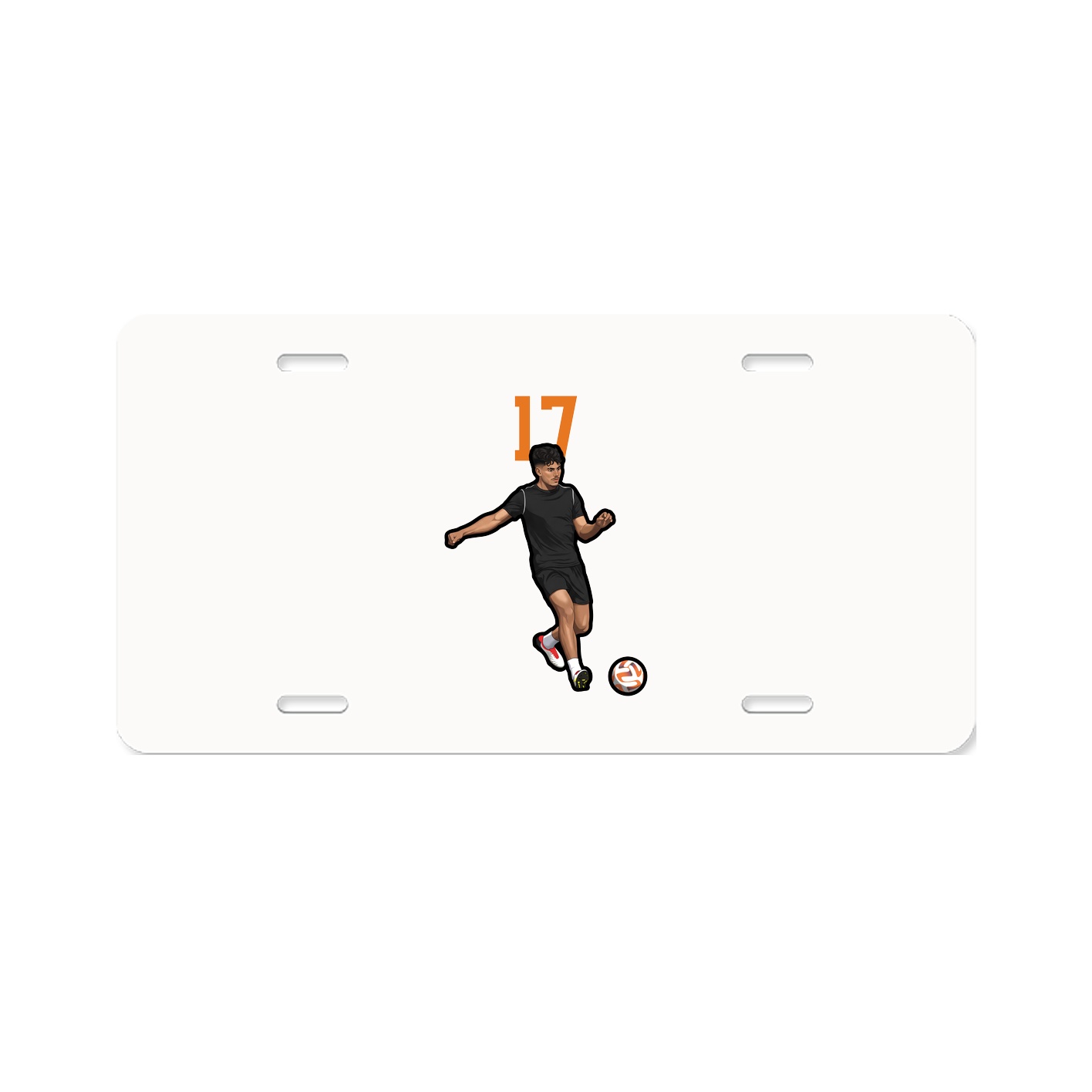 License Plate — Number Top in Classic