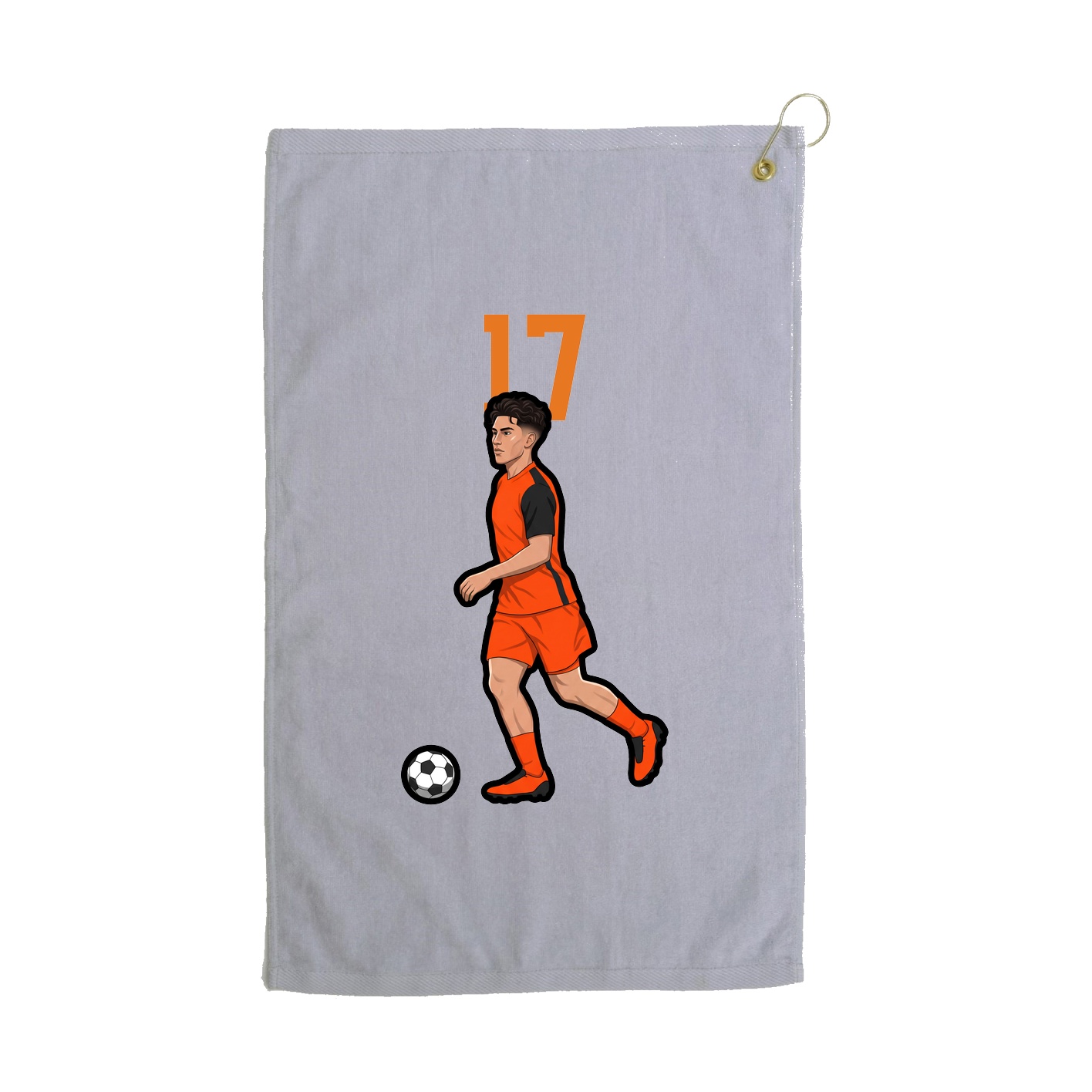 Golf Towel — Number Top in Grey