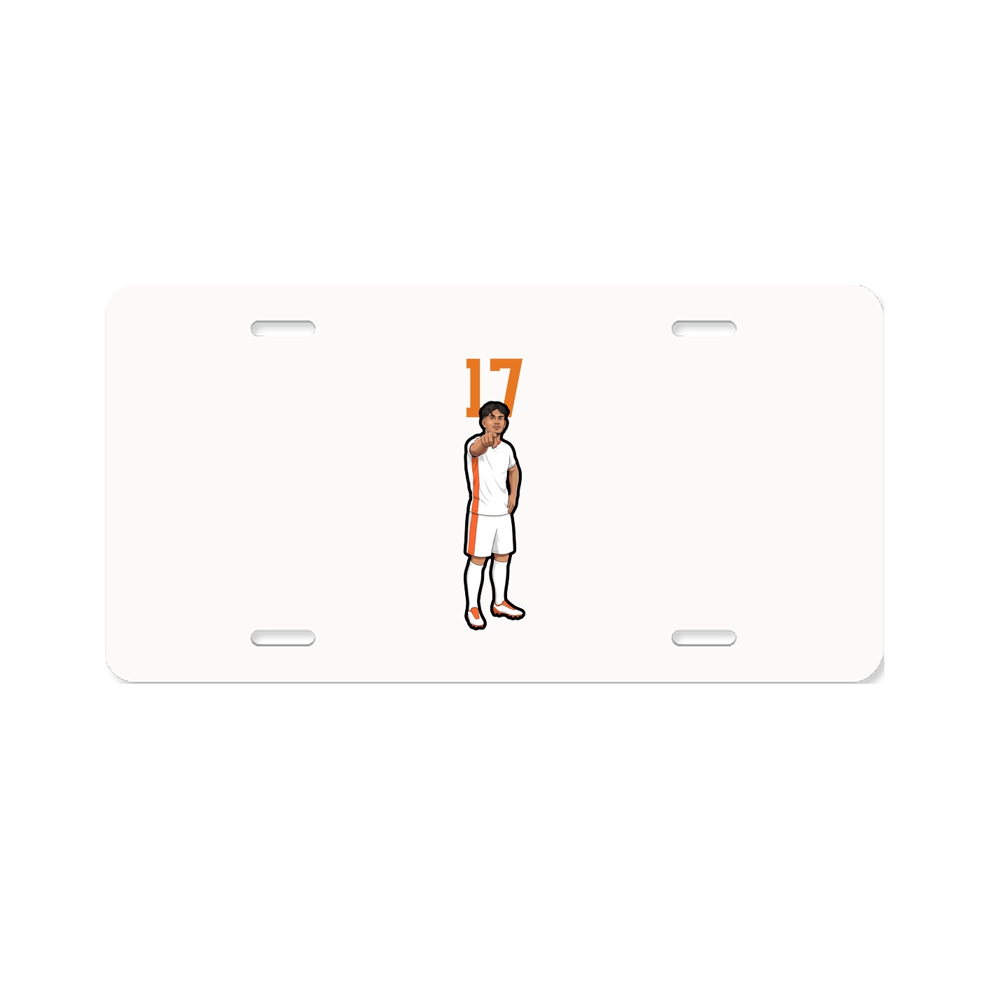 License Plate — Number Top in Classic