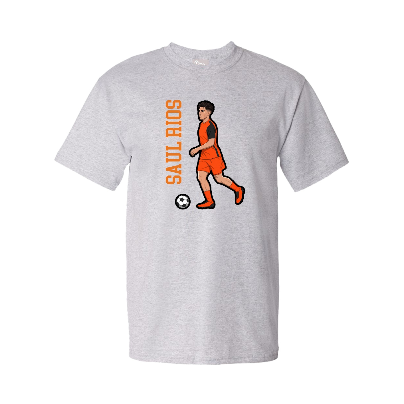 Tee — Name Vertical in Grey