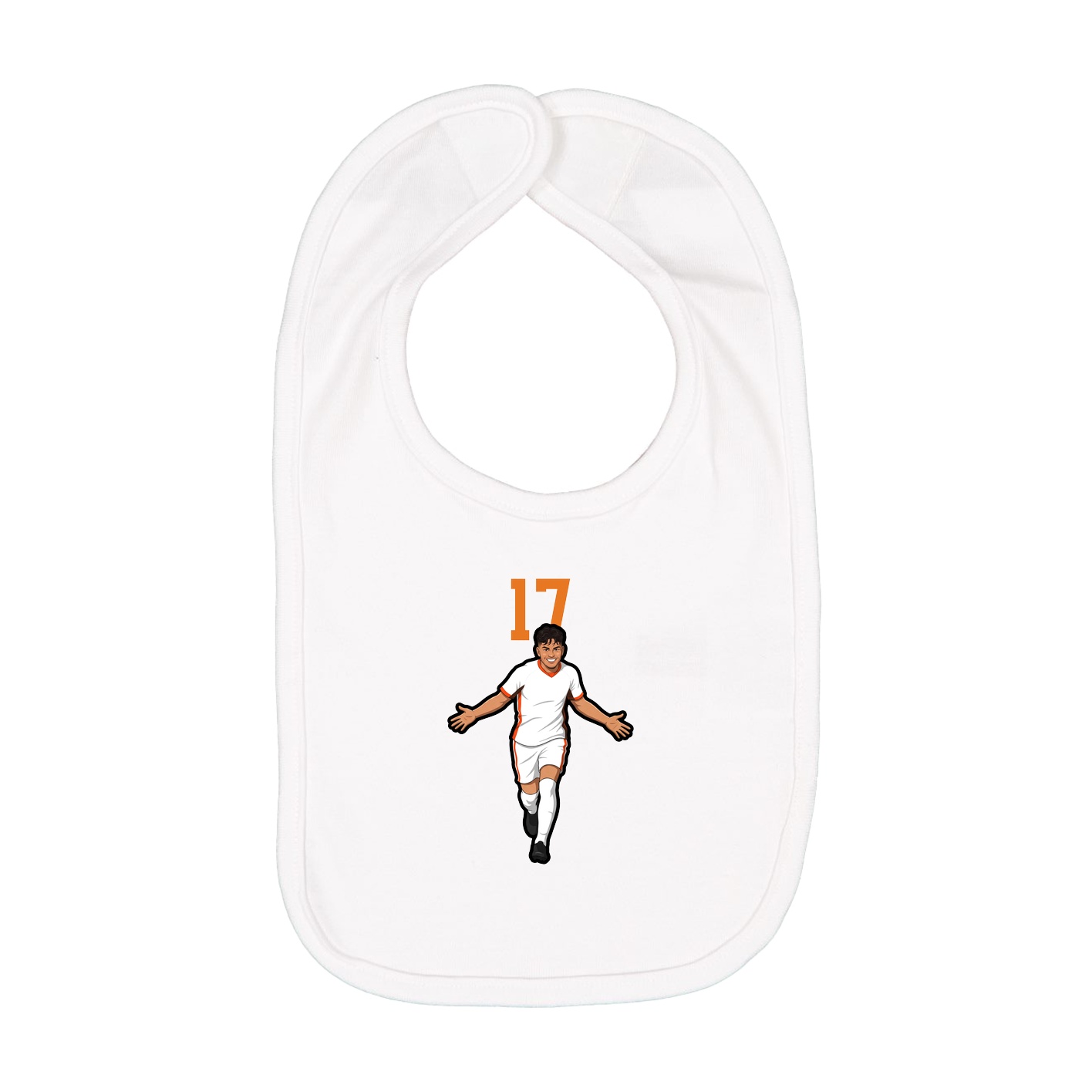 Infant Bib — Number Top in White