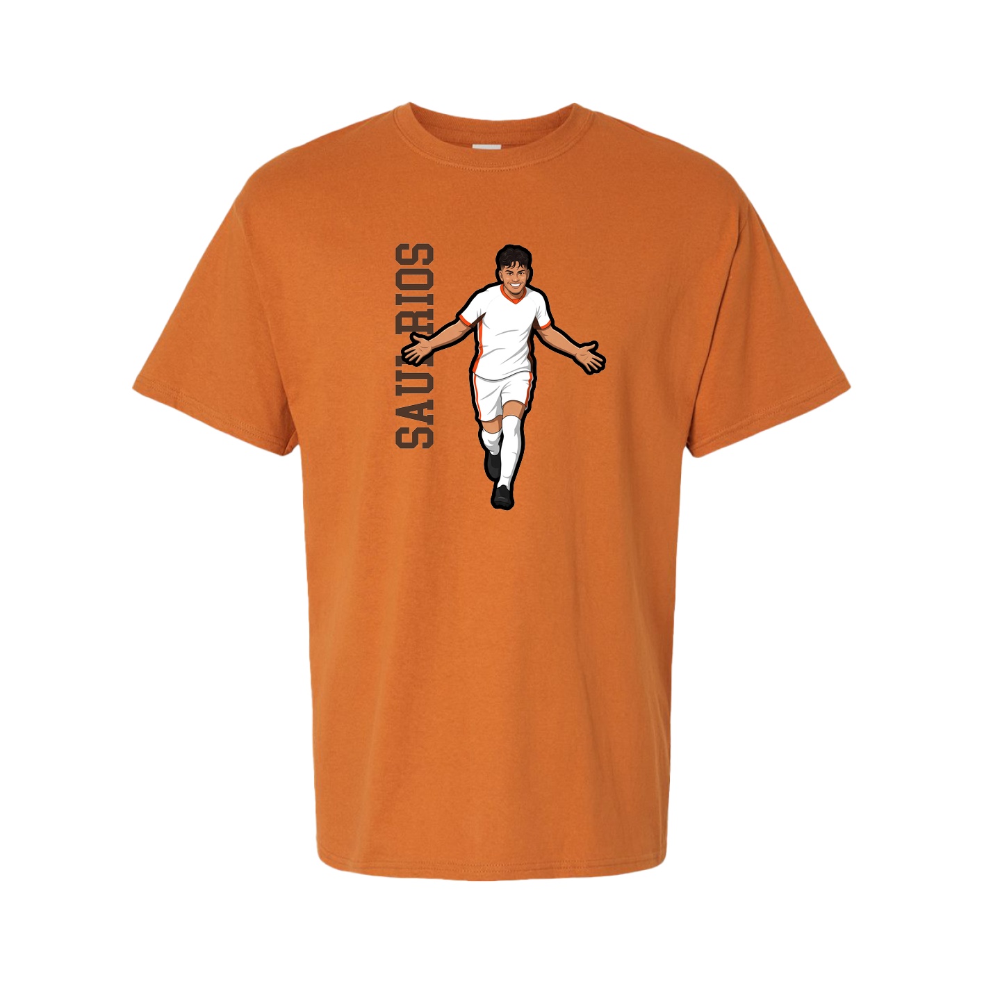 Tee — Name Vertical in Orange