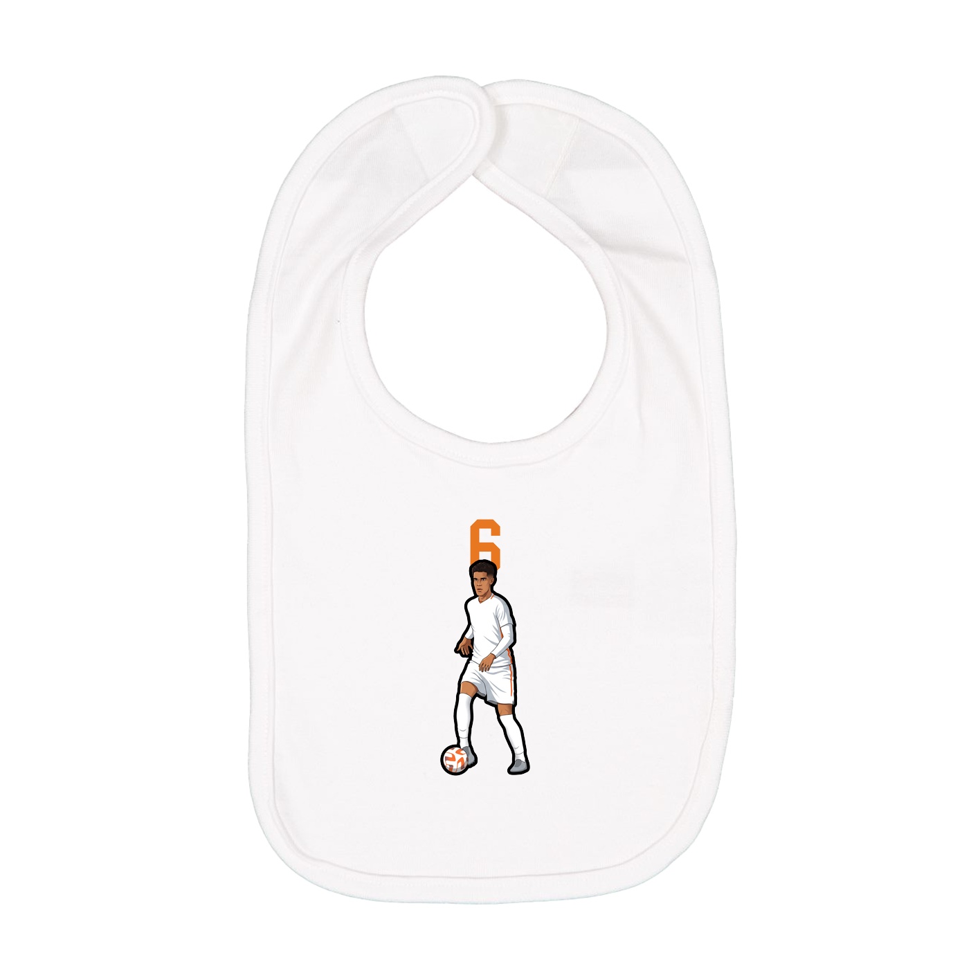 Infant Bib — Number Top in White