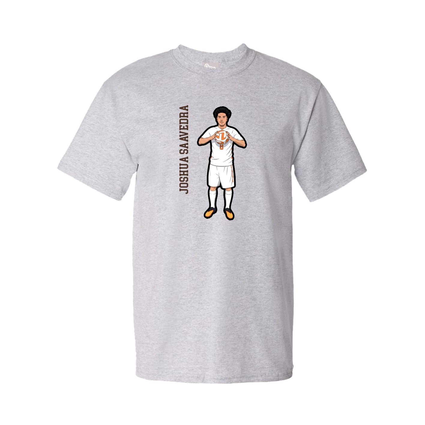 Youth Tee — Name Vertical in Grey