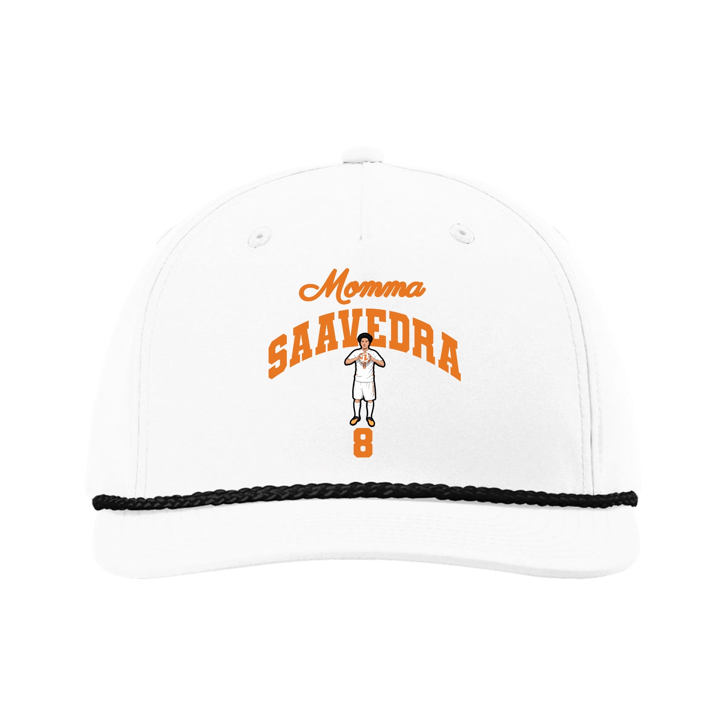 Five-Panel Classic Rope Cap — Mothers Day Arch in White
