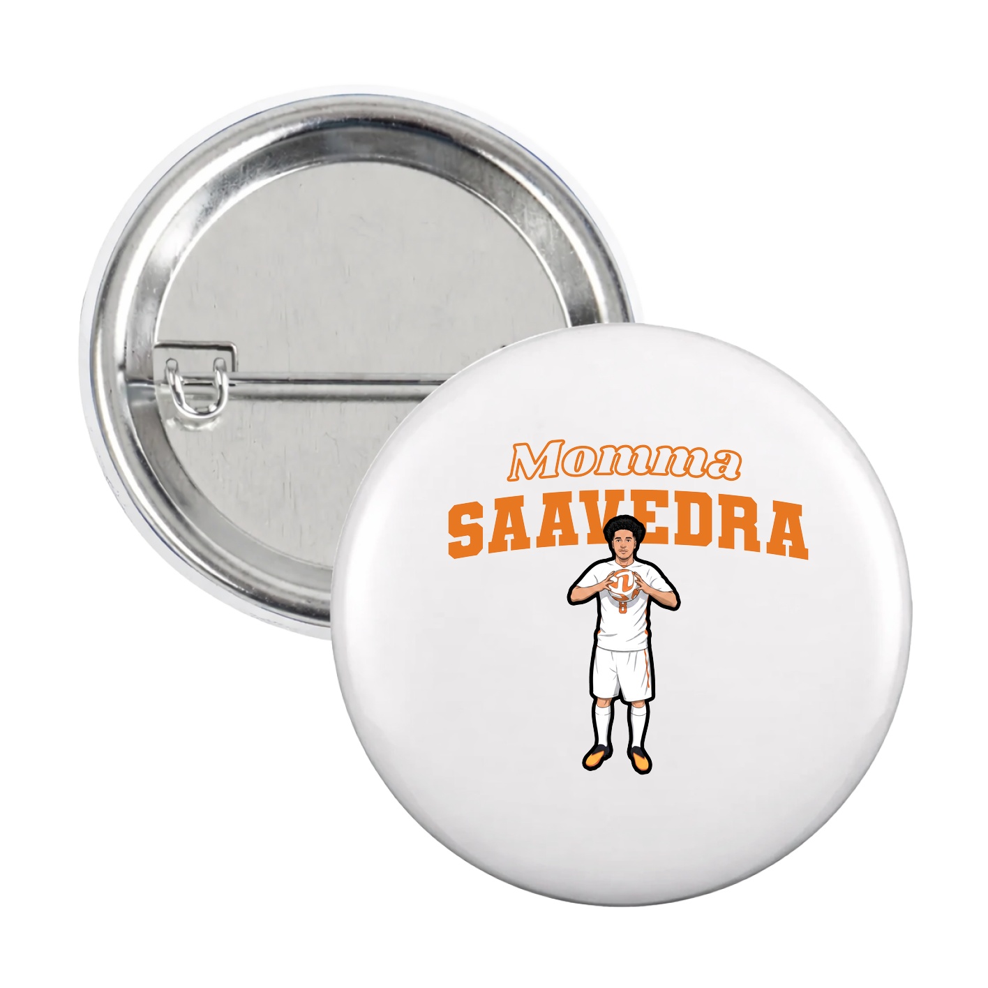 Game Day Button — Mothers Day Block in White