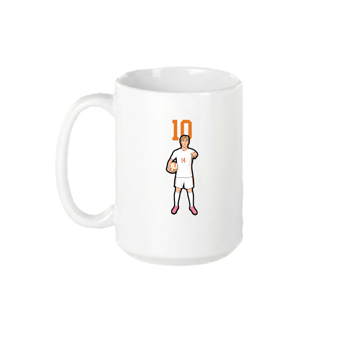 15oz Coffee Mug — Number Top in White