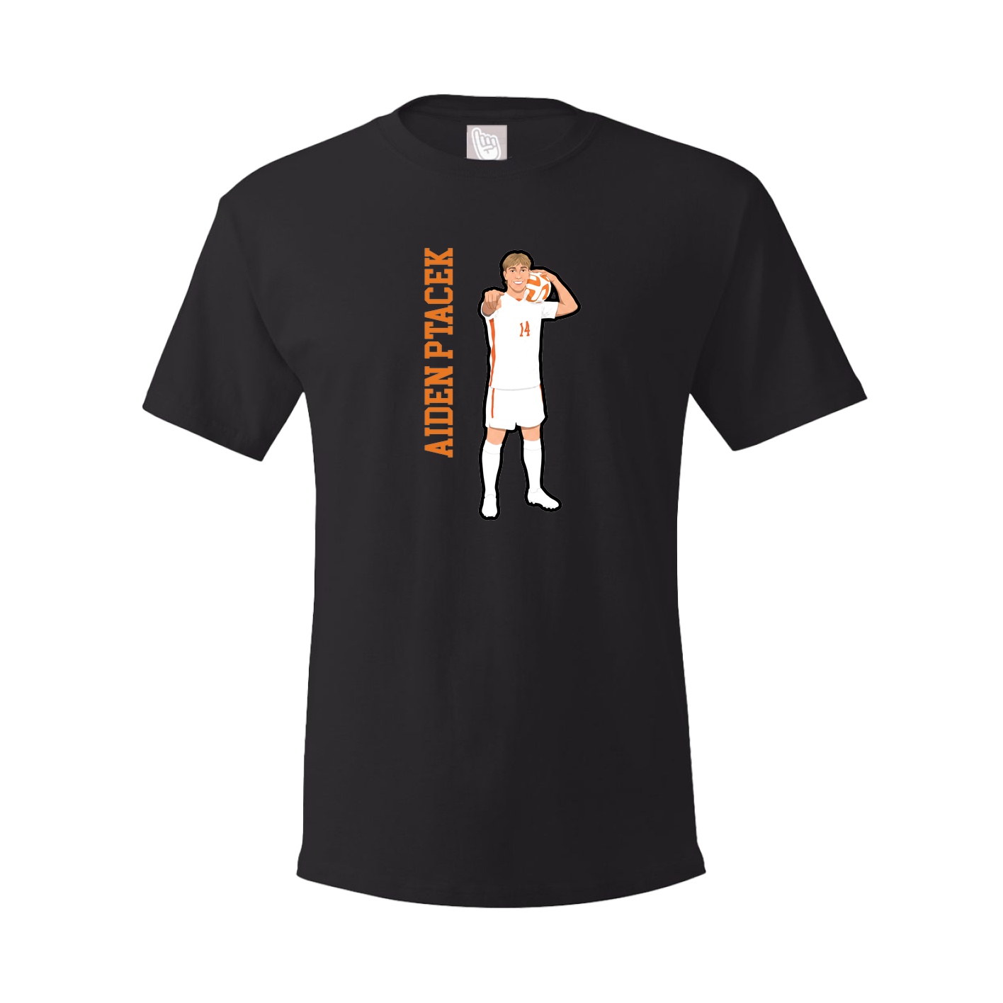 Tee — Name Vertical in Black