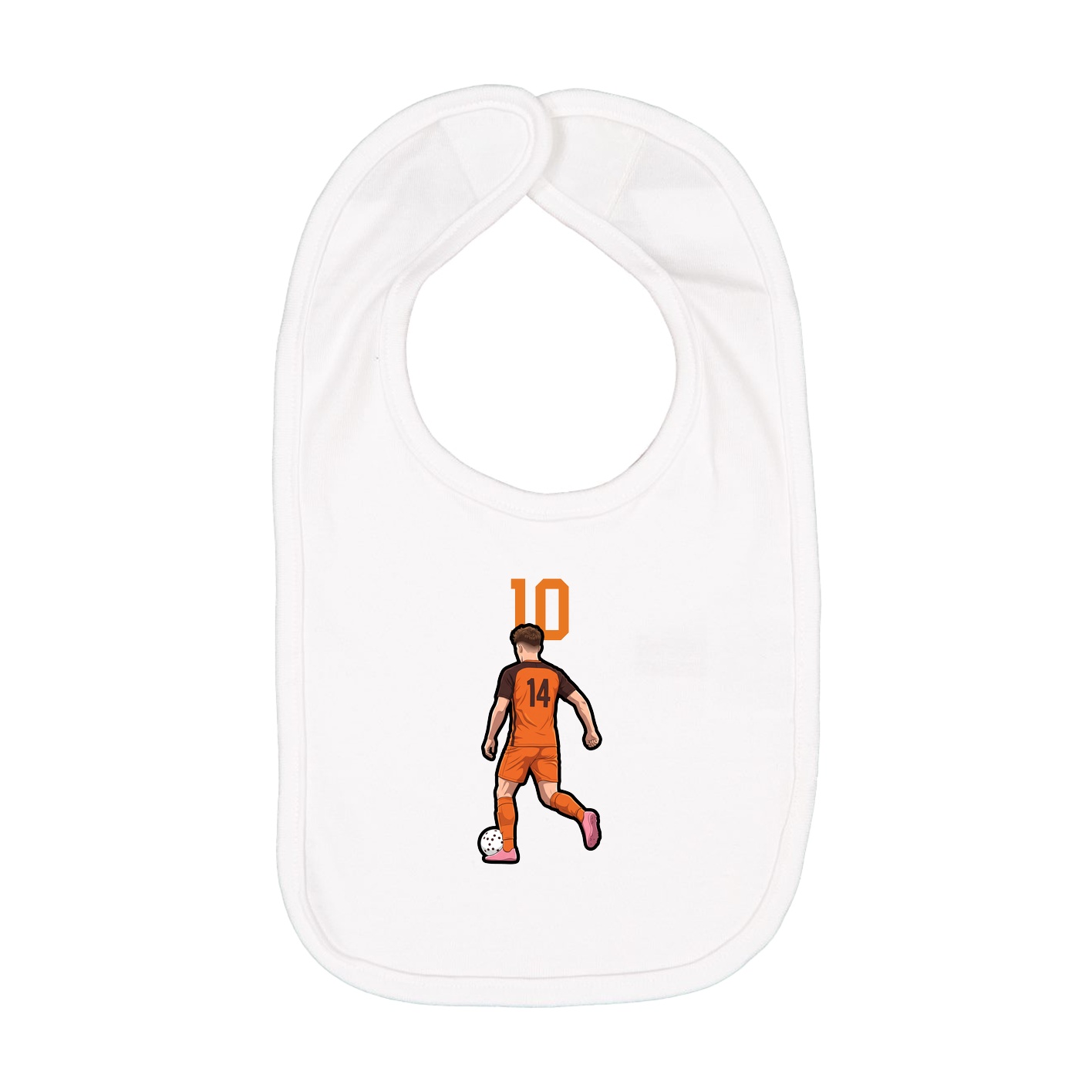 Infant Bib — Number Top in White