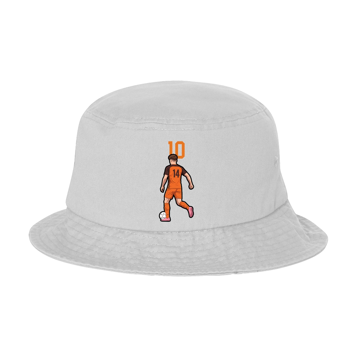 Bucket Cap — Number Top in White