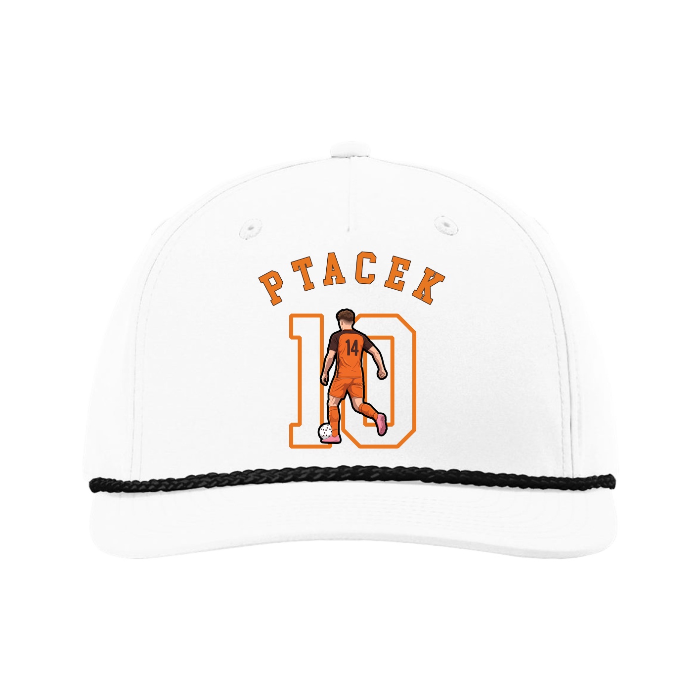 Five-Panel Classic Rope Cap — Shirsey Arch in White