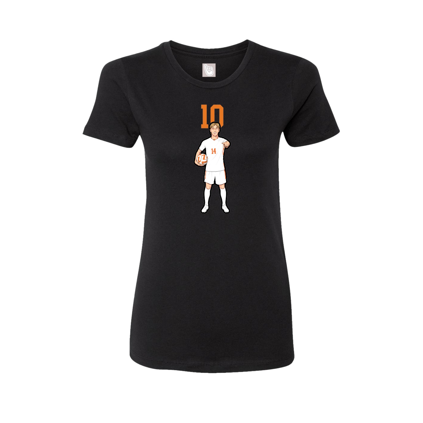 Womens Tee — Number Top in Black