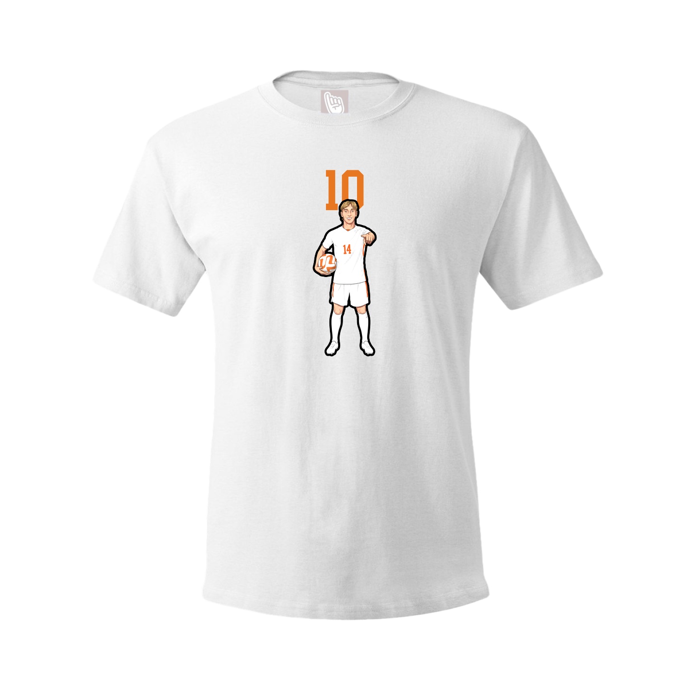 Youth Tee — Number Top in White