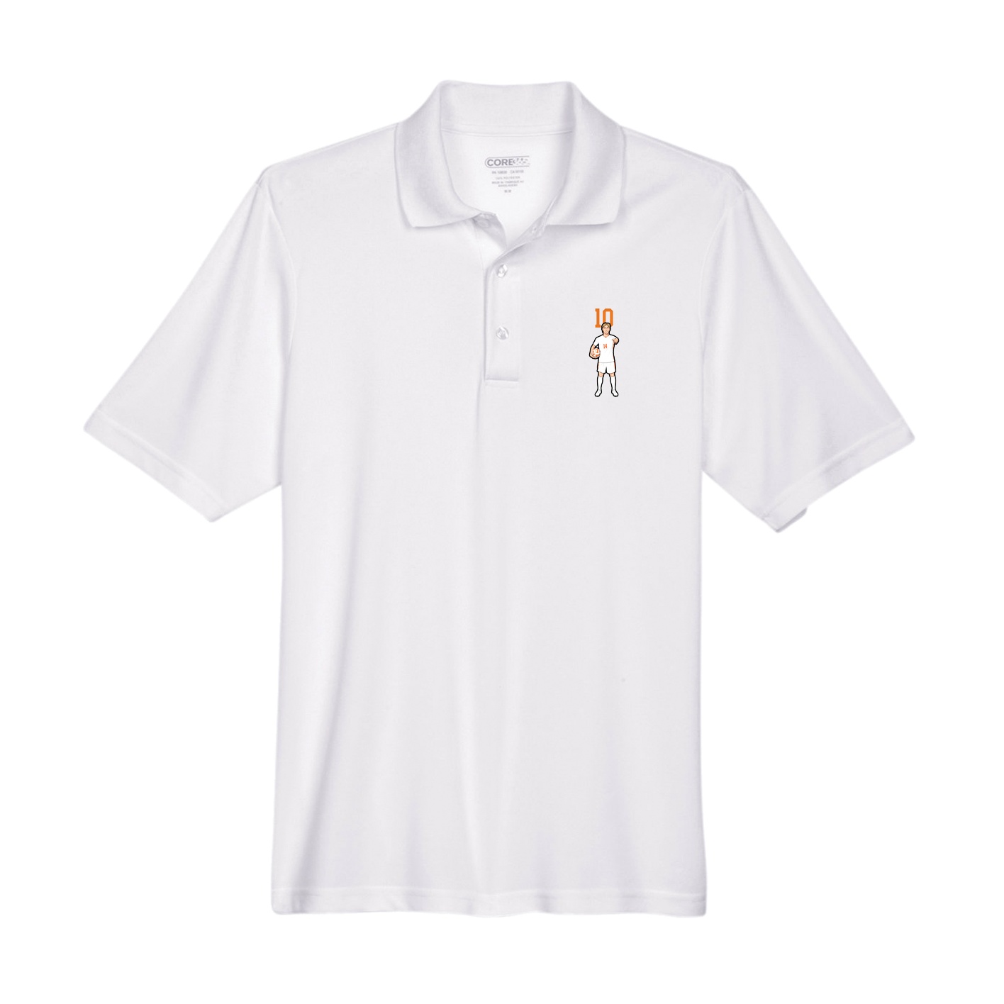 Performance Polo — Number Top in White