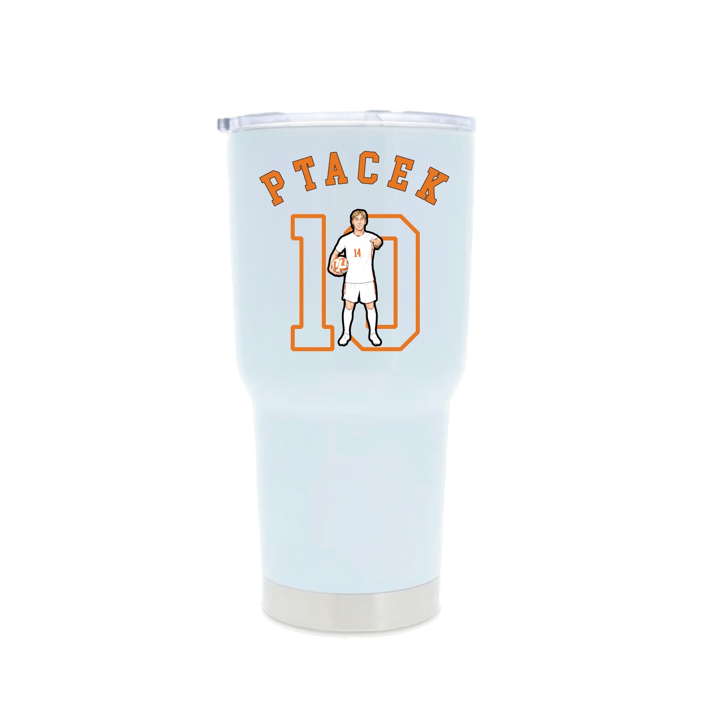 30oz Stainless Steel Tumbler — Shirsey Arch in White
