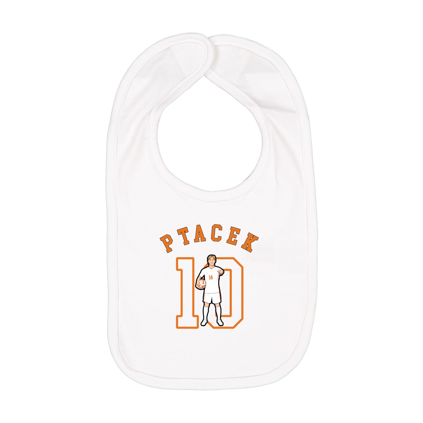 Infant Bib — Shirsey Arch in White