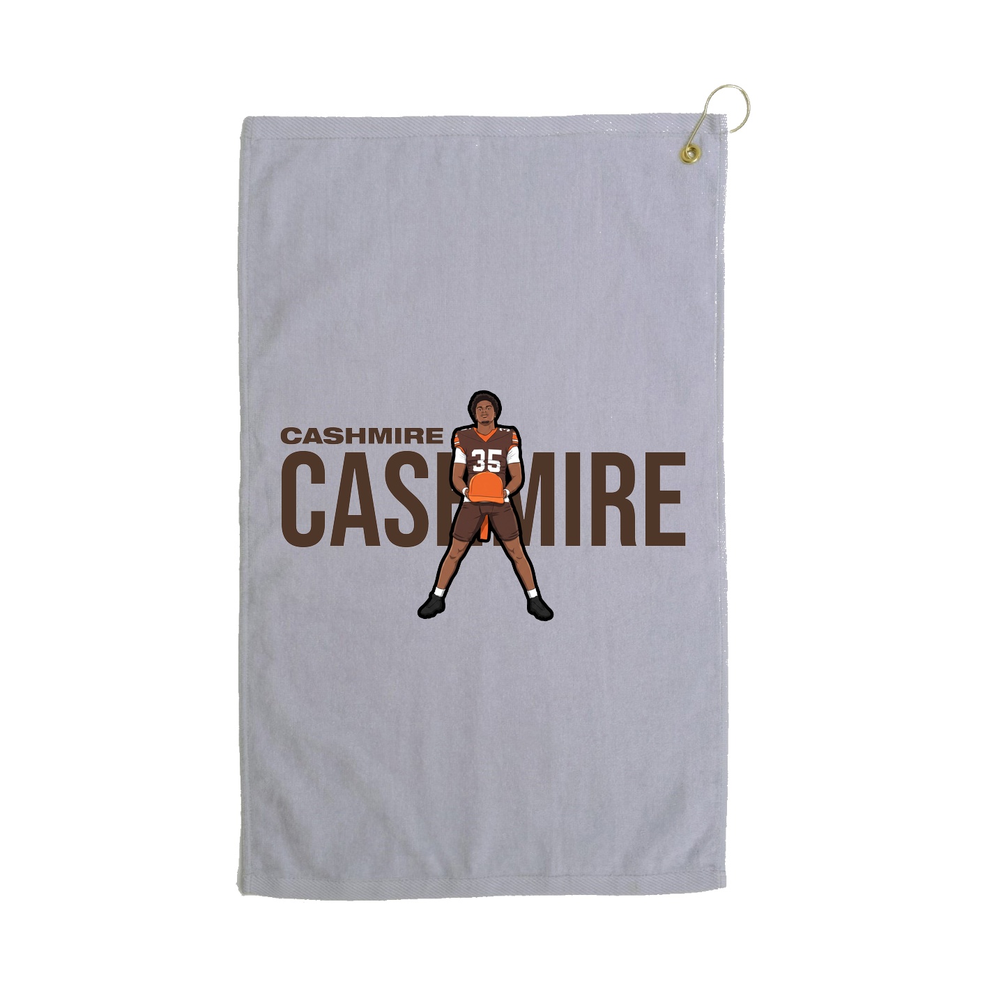 Golf Towel — Player Name in Grey