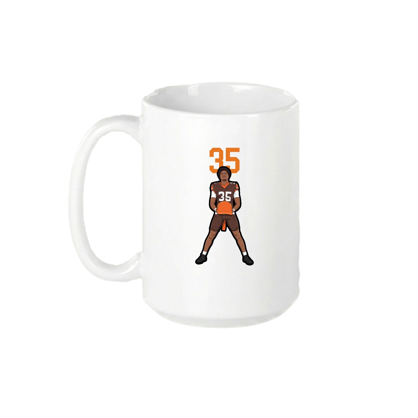 15oz Coffee Mug — Number Top in White